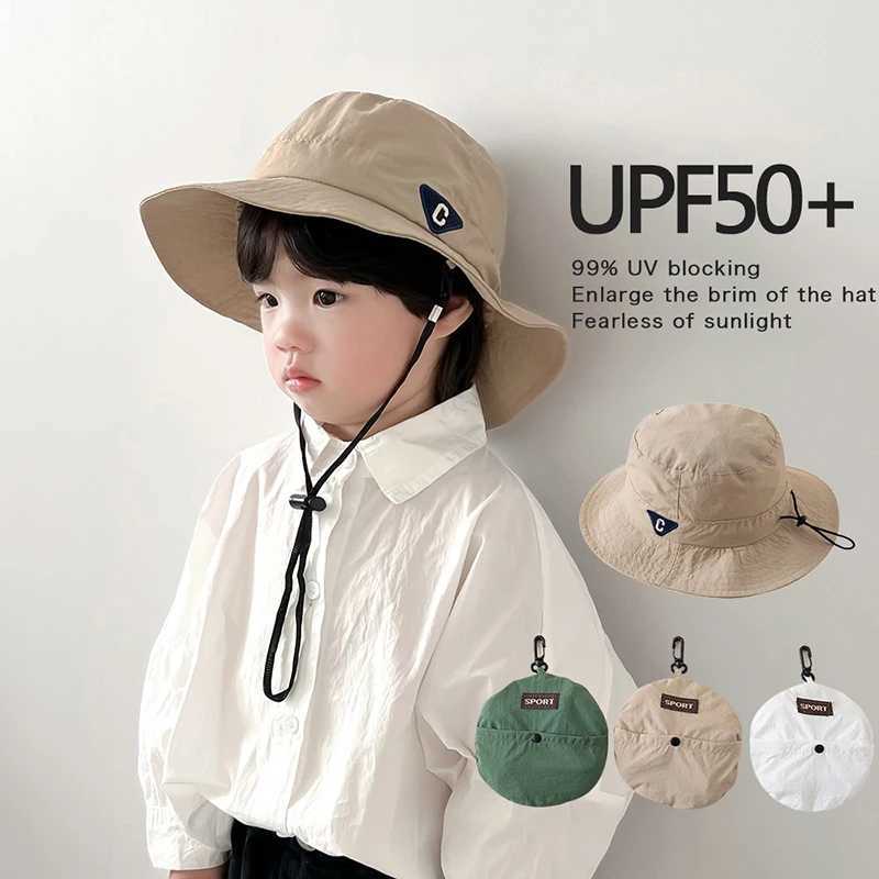 Caps Hats Korean Letter Quick Dry Thin Baby Fisherman Cap Summer Solid Color UV Protection Baby Boy Girl Bucket Hat Soft Kids Foldable Hat