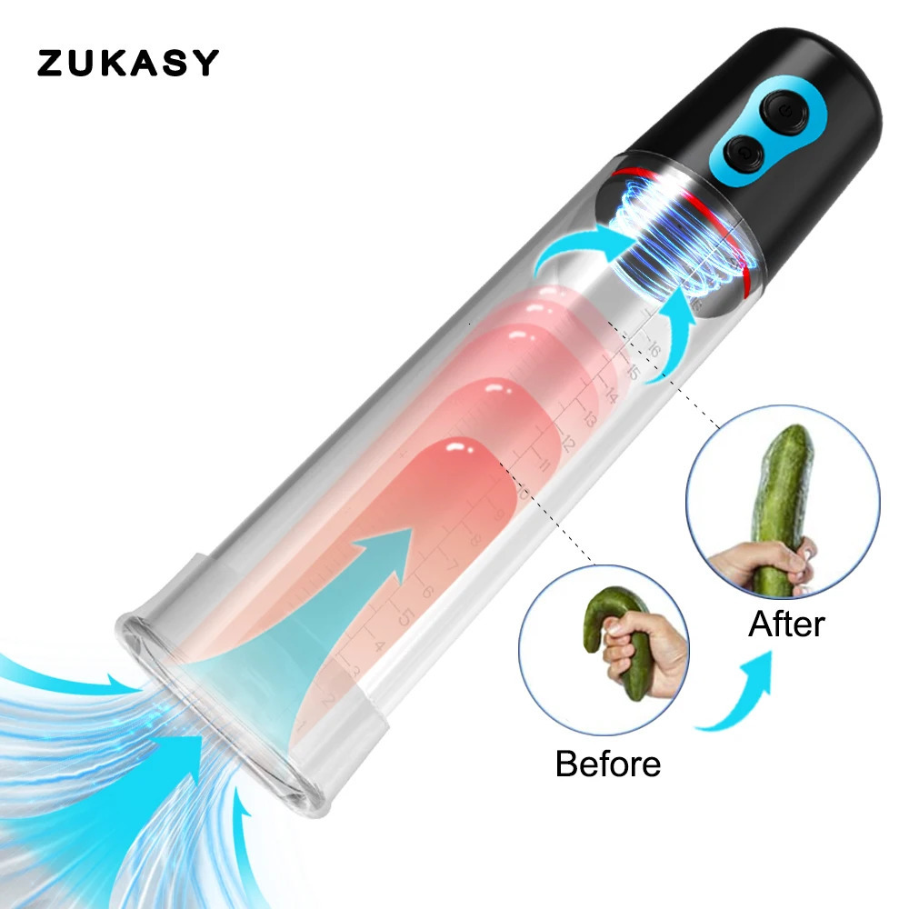 Electric Penis Pump Enlarger Vacuum Sex Toys for Men Male Masturbator Penile Bigger Trainer Enlargement 240711