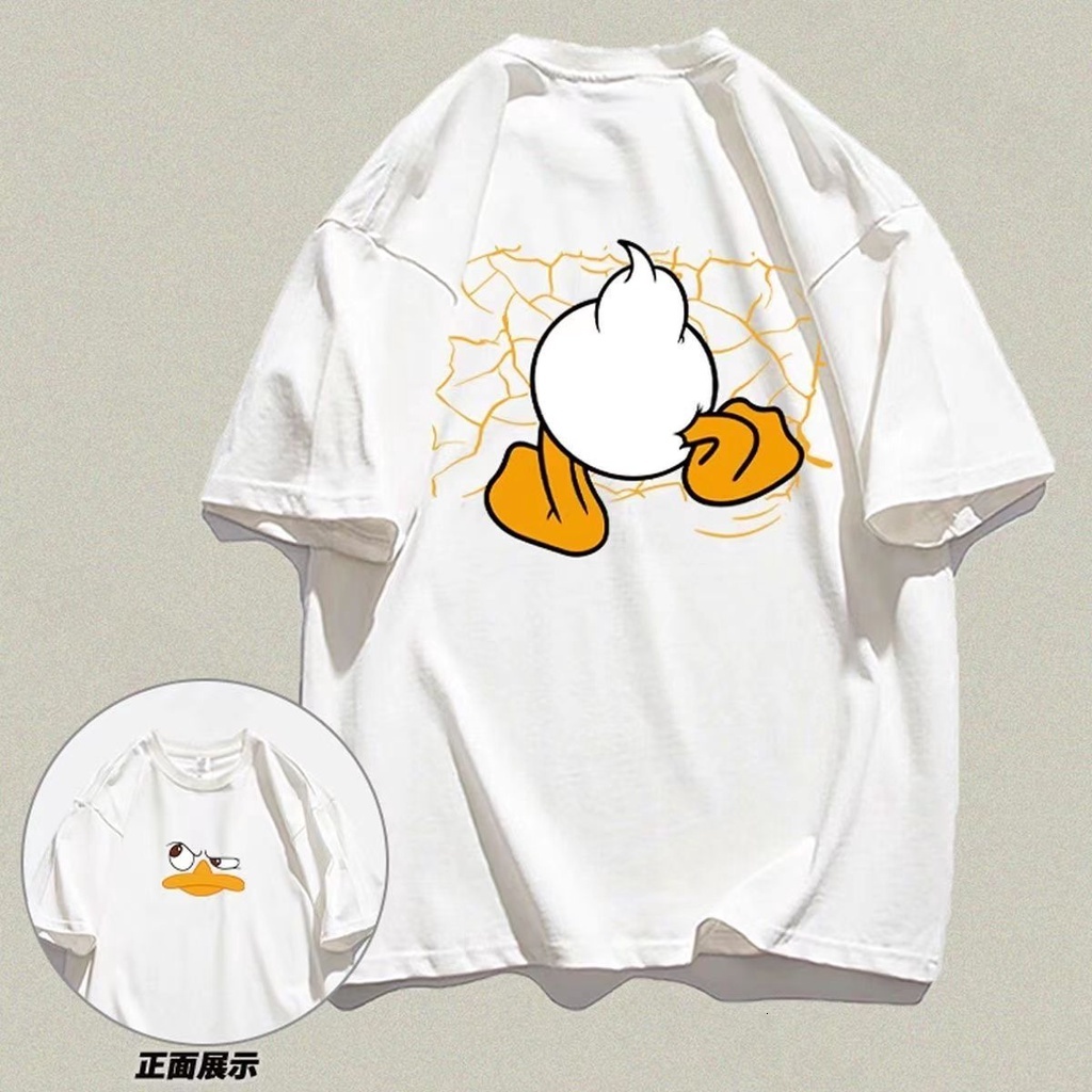 Heavy 100% Cotton Short-Sleeved T-Shirt Women Korean Version Summer Niche Chic Loose ins Men's Trendy