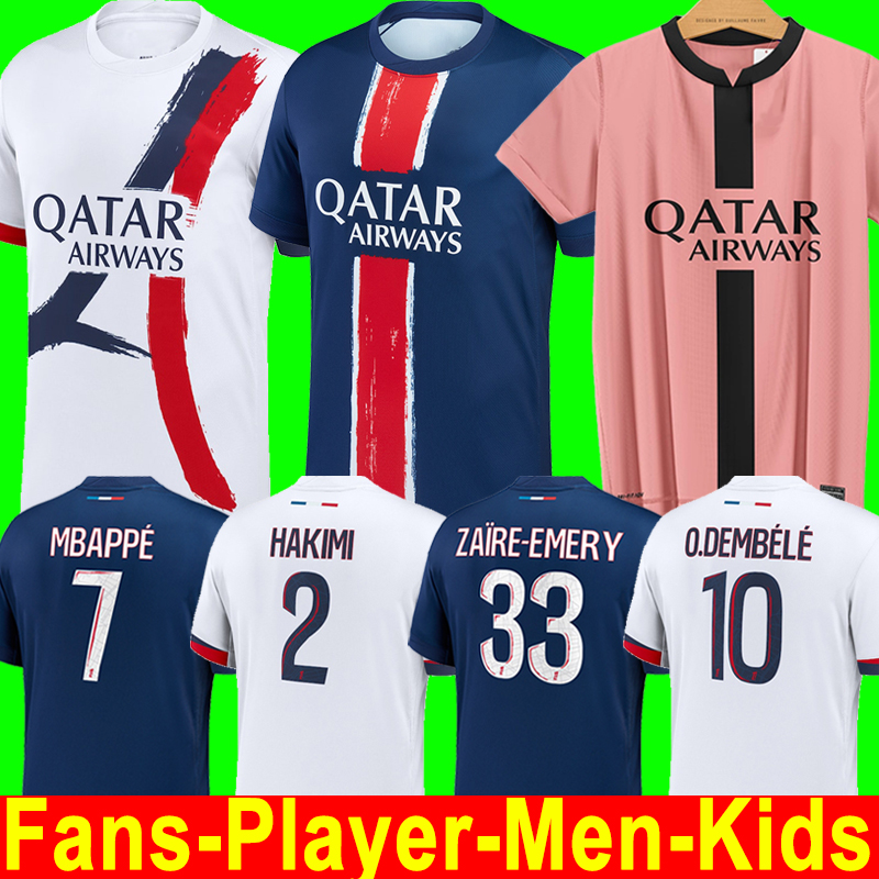 24 25 soccer jersey DEMBELE HERNANDES KOLO MUANI HAKIMI SKRINIAR PARIS Maillots de football shirt 2024 2025 men kids kit sets uniform enfants maillot de foot