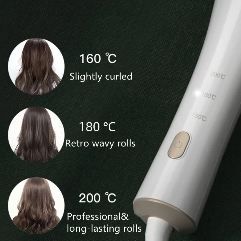 Vivid Vogue White Purple 2 Colors Replacement Professional Portable Auto Rotating Curling Iron 32mm 13mm Hair Iron Genuine US 240717