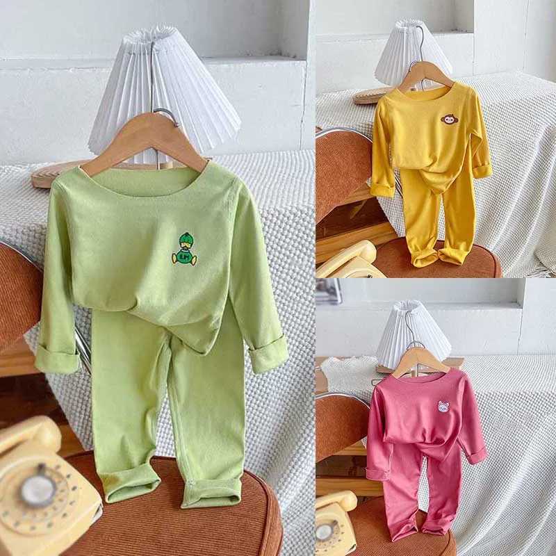 2PCS/Set Childrens Pajama Set Baby Boys and Girls Cute Casual Pajama Set Childrens Long Shorts+Pants Soft Pajama Family Sports Pajama SetW240716