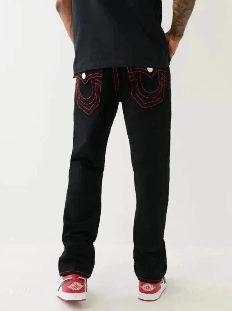 American Fashion Trend Selling Jeans Men Y2K Street Hip Hop Retro Joker Straight Wide Leg Pants Unisex Casual Loose Trousrs 240719
