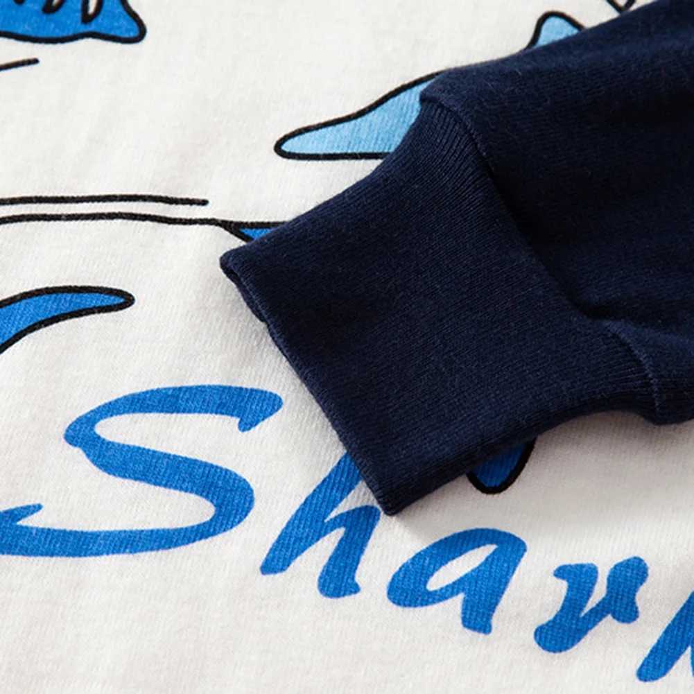 Boys Pajama Set Autumn Spring Childrens Shark Dinosaur Baby Pajama Sleep SetW240716