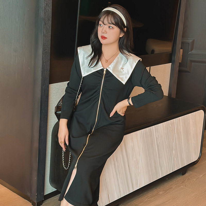 dress with temperament autumn fat mm new Chinese style dress