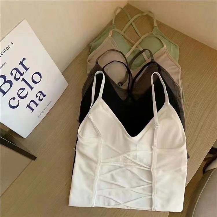 Sports bra, women's shock-absorbing gathering underwear, no steel ring vest, sports yoga, fiess, versatile outerwear