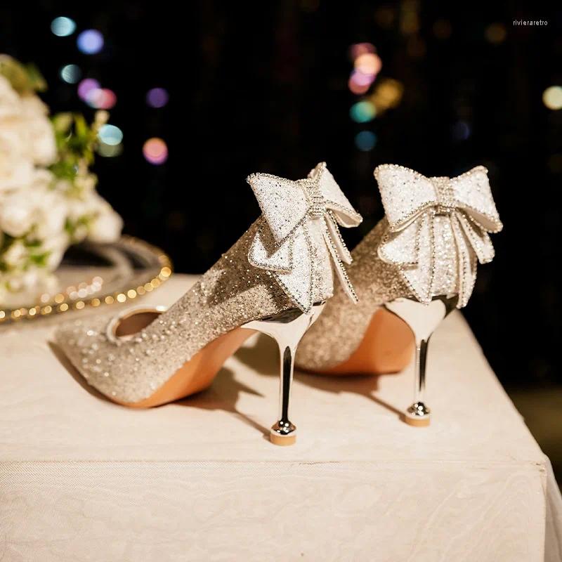 Dress Shoes French Wedding Bridal Show He Main Bridesmaid High Grade Crystal Heels Annual Conference