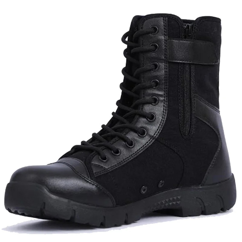 Men Boots Lace Up Waterproof Outdoor Botas Breathable Canvas Camouflage Tactical Combat Desert Ankle Shoes D139 240708