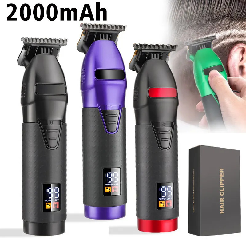 T9 USB Hair Clipper Professional Cordless Electric Hair Trimmer Barber Shaver Trimmer Beard 0mm Men Hair Cutting Machine for Men 240712