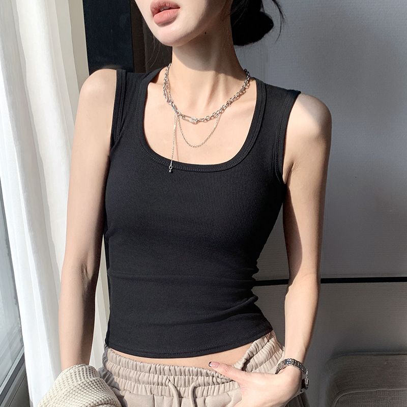 Shipped camisoles, vests, underwear, summer new style, slim fit base shirt, women's outerwear, sleeveless, versatile
