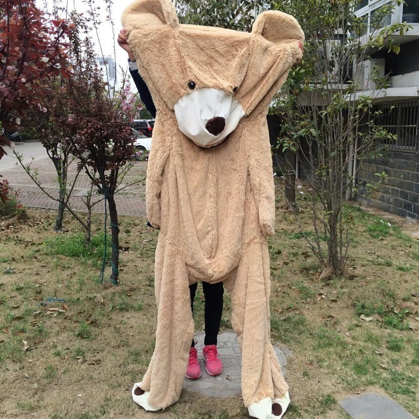 100-260cm unstuffed America Giant Bear Plush Toy Soft Bear Skin Birthday Valentines Gifts For Girl Kids Toy 240715