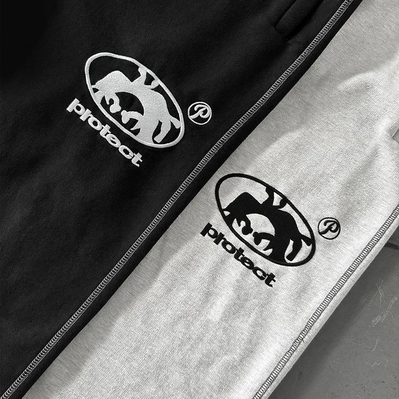 PROTECT Streetwear Sweatpants Men Women Y2K Harajuku Embroidery Baggy Casual Pants Hip Hop Jogging Pants Cotton Sport Trousers 240716