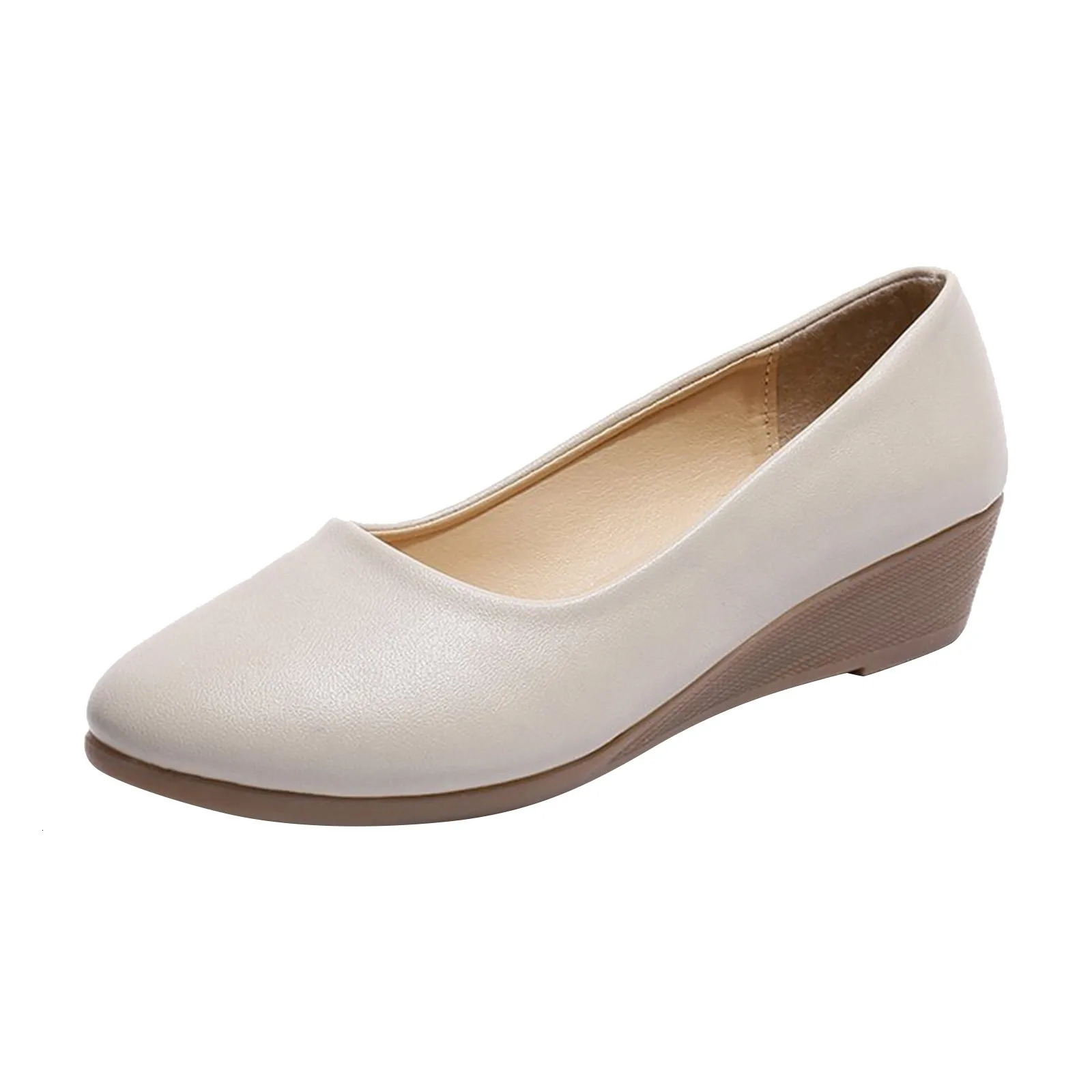Strap Dress Sandals Women Wedge Heel Mouth And Medium Single Shoes Fashion Round Spring Summer Toe Womens Boots 240718