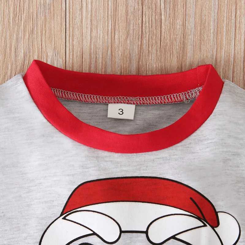 Boys Christmas Pajamas 100% Cotton Childrens Santa Claus Pjs Preschool Clothing Long Sleeve 2-piece Set Pajamas 2-7T DS29W240716