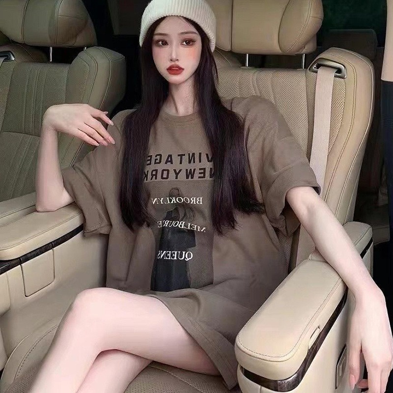 Free Shippingeuropean And American Haruku Street Loose Short-sleeved T-shirt Women's Korean Style Oversize Casual All-match Summer Top