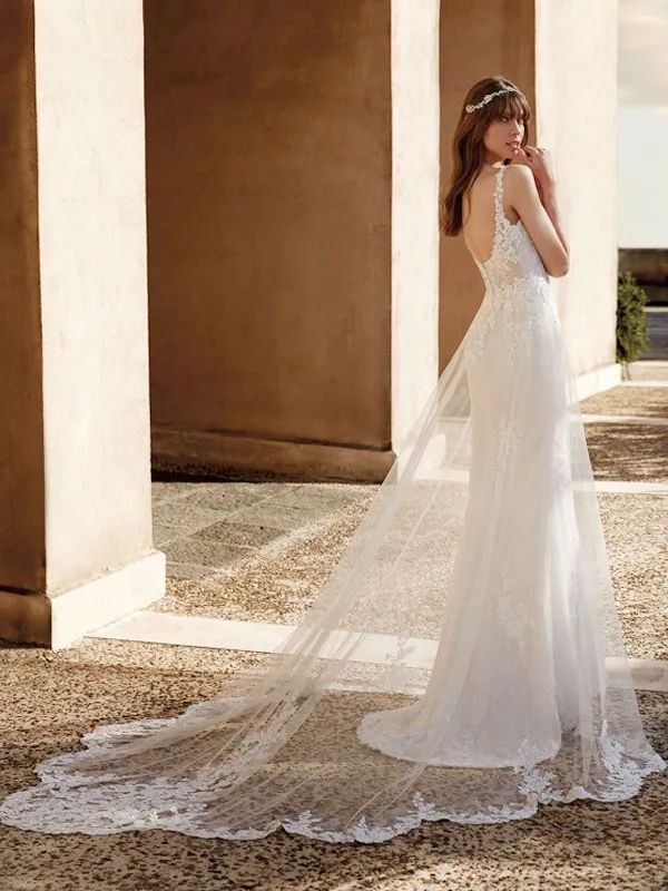 Spaghetti Straps Lace Mermaid Wedding Dresses For Women Roamantic Tulle Wrap Skirt Boho Garden Bridal Gowns Sexy Backless Bride Reception Robes de Cus