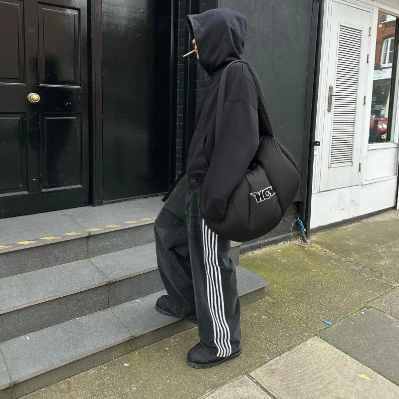 Striped Black Jeans for Men Clothing Street Vintage Hip Hop Harajuku Baggy Casual Straight Pants 240719