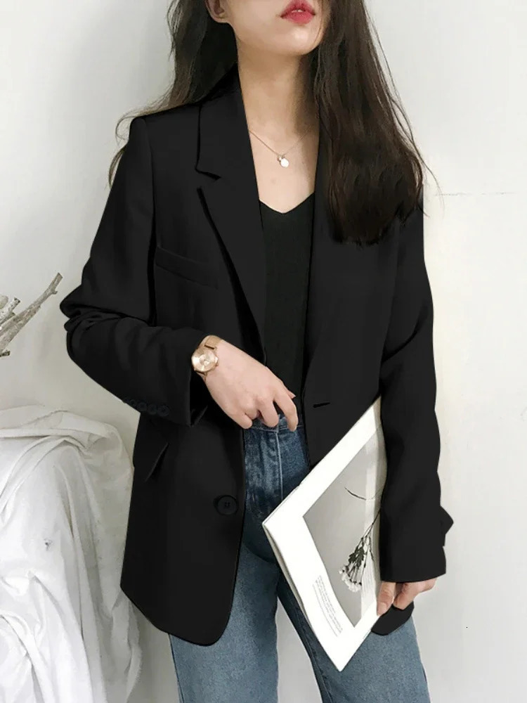 Office Lady Blazer for Women Elegant Stylish Classy Korean Style Womens Blazers Coats Spring Casual Top Women Jacket Clothing 240715