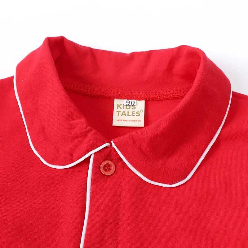 Childrens clothing set childrens pajamas set new style casual clothing Christmas clothing pleated baby pajamas set cotton pajamasW240716