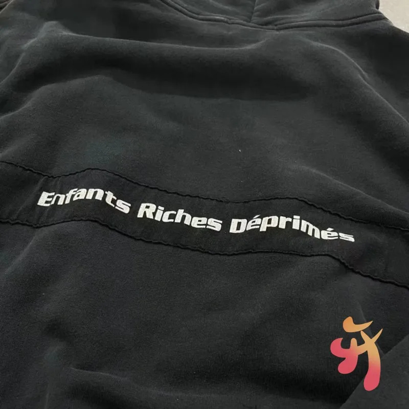 24ss Winter Vintage Street ERD Jackets I Believe in God Washable Letter Patchwork Zippered Hoodie Men Women Hoodys 240715