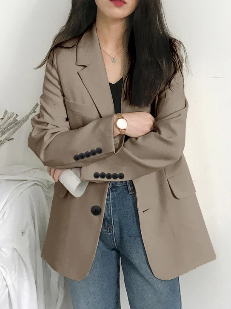 Office Lady Blazer for Women Elegant Stylish Classy Korean Style Womens Blazers Coats Spring Casual Top Women Jacket Clothing 240715