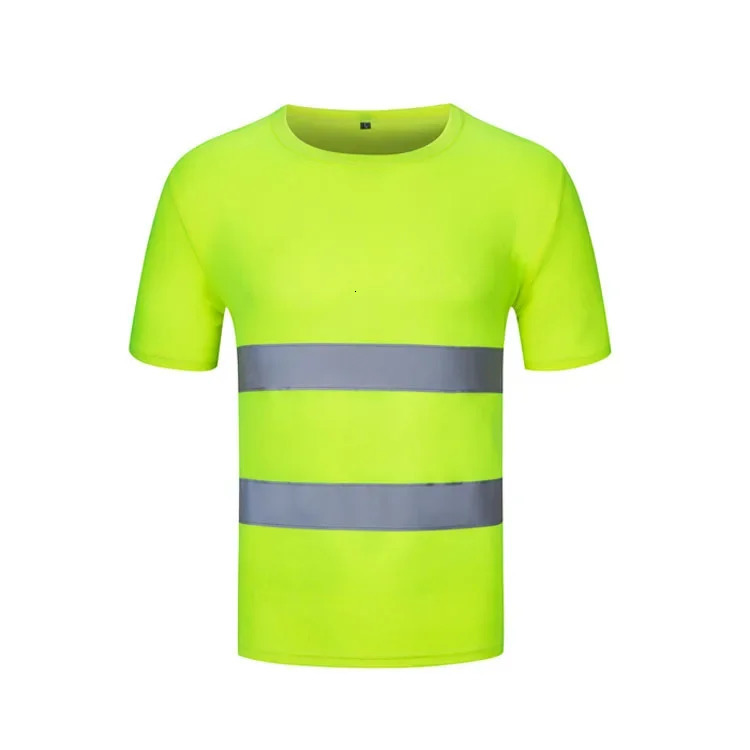 Quick Dry Round Neck Long Sleeve Teenager Reflective Tshirt Uv Protection Short Sleeves Construction Site Outdoor Clothing 240715