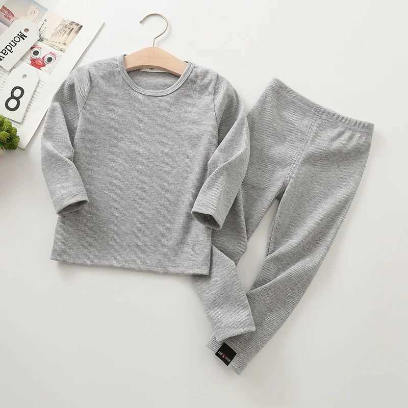 1-6T Preschool Baby Boy and Girl Clothing Set Pure Cotton Pajama Set Long Sleeve Top Pajama Soft Baby Clothing SetW240716