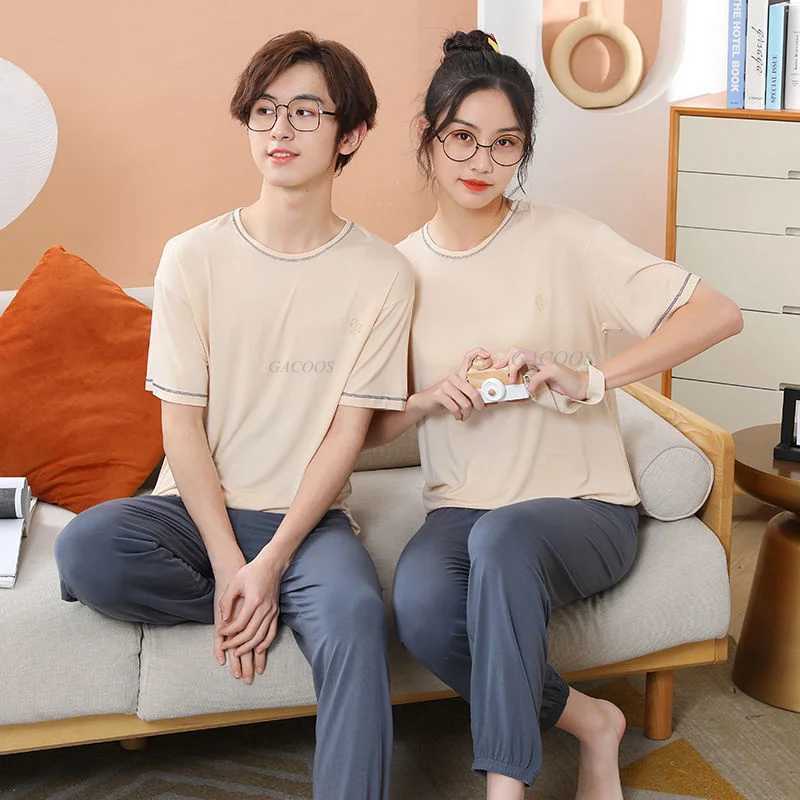 Summer Boys Solid Pajamas Children Sleepwear Teenage Modal Night Pajamas Clothes Suit Pijamas for Kids Girl 9 10 12 16 18 YearsW240716