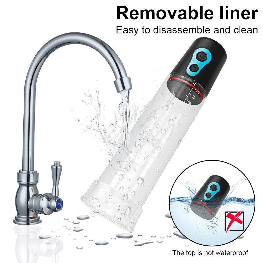 Electric Penis Pump Enlarger Vacuum Sex Toys for Men Male Masturbator Penile Bigger Trainer Enlargement 240711