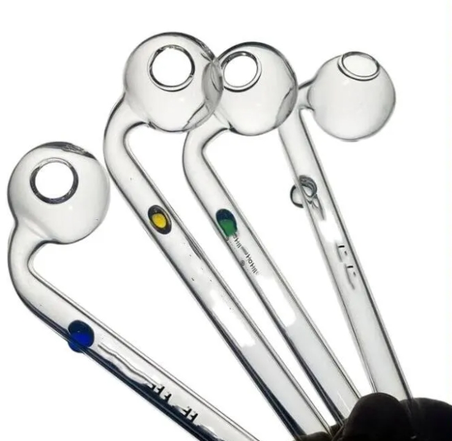Shenzhuglass glass pipe Oil Burner SP 14cm Curved Bent Hand Tube Water Smoking accessories