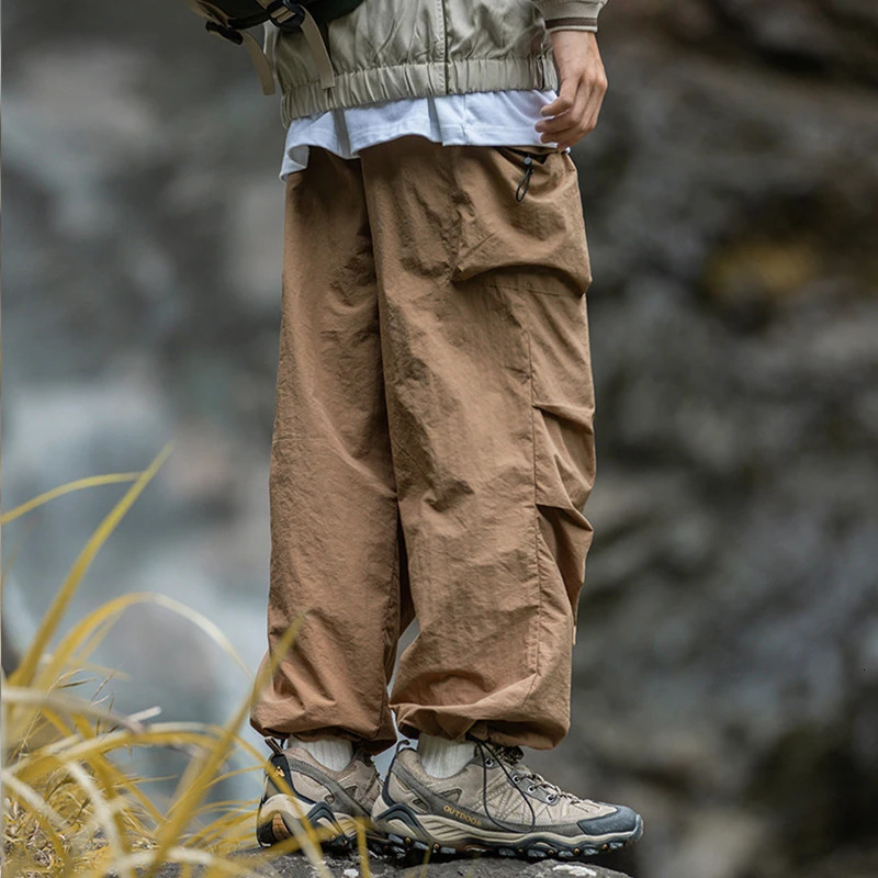 ARENS Parachute Cargo Pants Men Oversize Outdoor Casual Trousers Male Waterproof Man Japanese Streetwear Hip Hop 240712