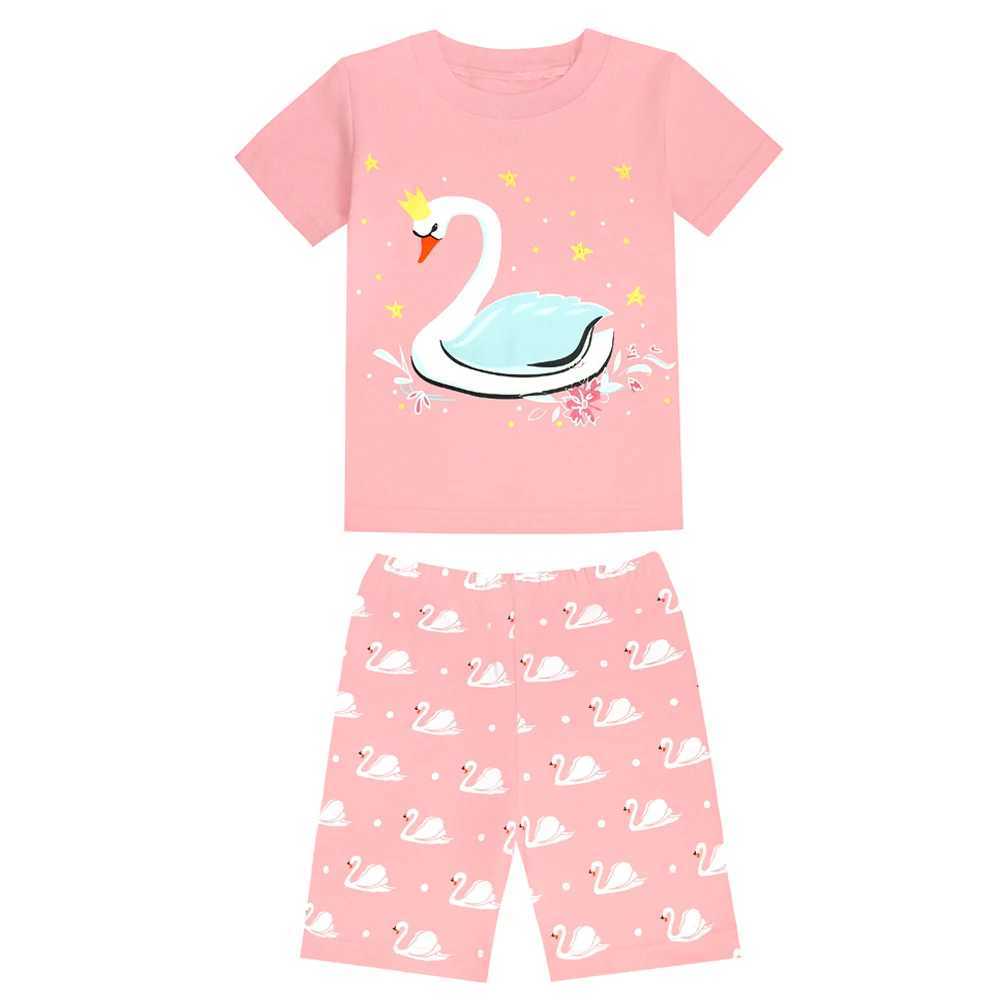 100% pure cotton boys and girls pajamas set for children and toddlers 1 to 2 3 4 5 6 7 8 years old short sleeved set with dinosaur print childrens hom