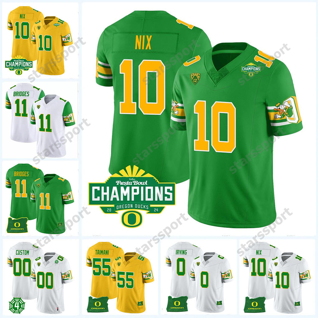 Oregon Ducks 2024 Fiesta Bowl Champions Mighty Oregon Throwback Football Jerseys Bo Nix Justin Flowe Troy Franklin Mar'Keise Irving Trikweze Bridges Ty Thompson