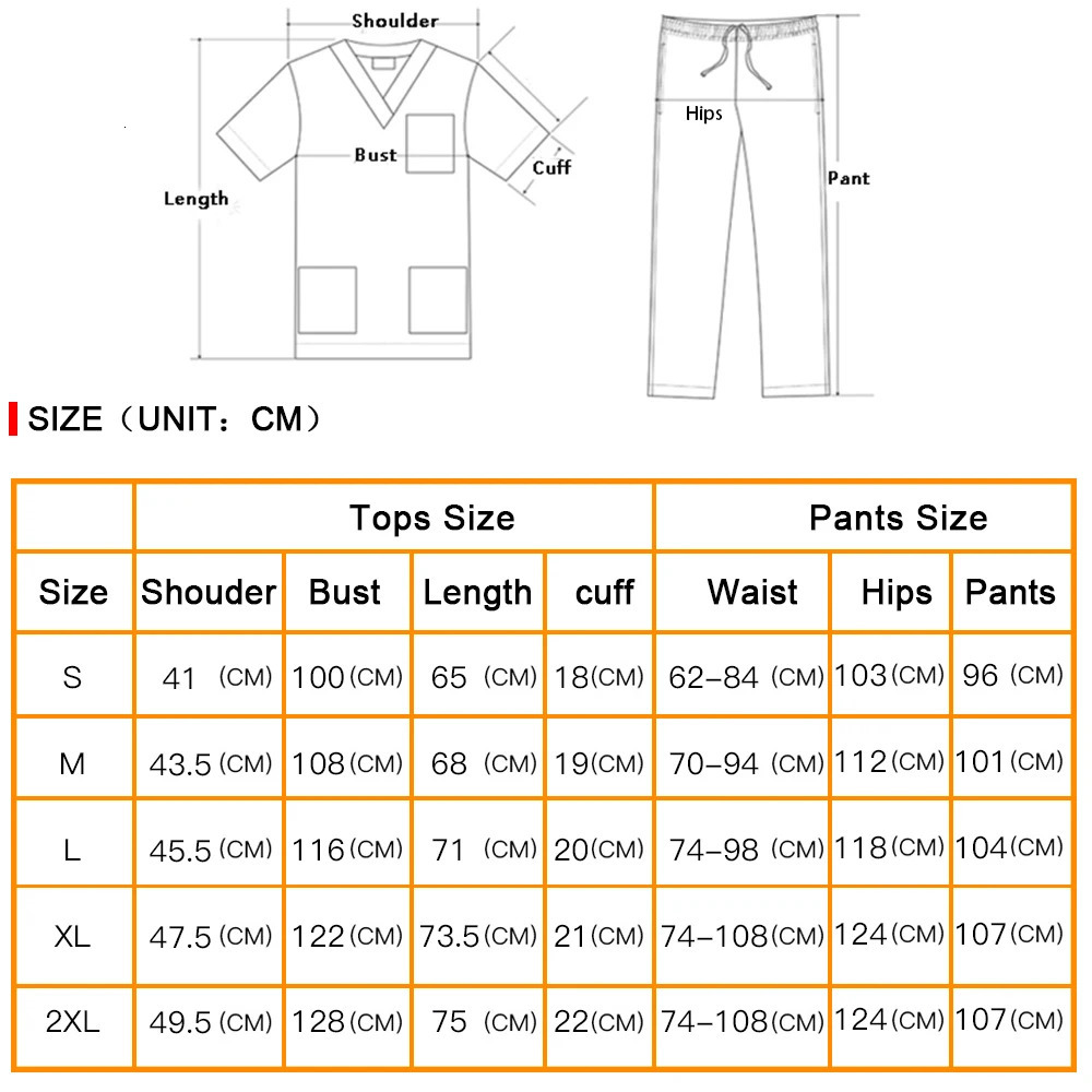 Solid Color Men and Women Uniforms Scrub Short-sleeved Suit Nursing Clothes Pet Shop Doctor Nurse Work Clothes 240715