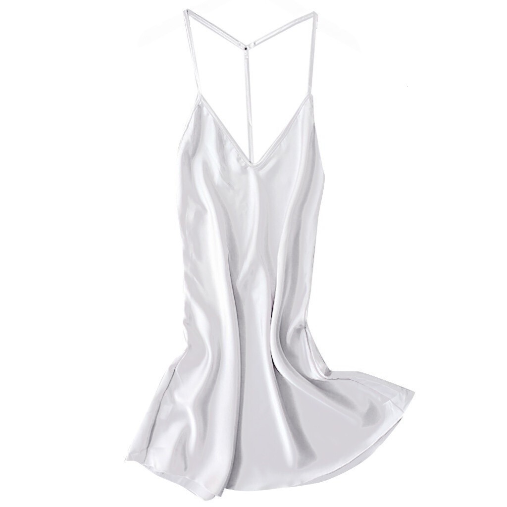 d n i e s Women Sexy Satin Sleepwear Babydoll Nightdress Pamas soft