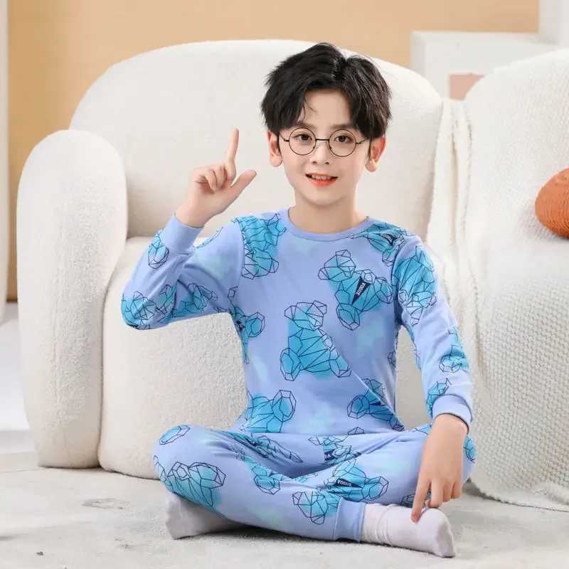 2024 New Girls Long sleeved Pajamas Childrens Christmas Pajamas Baby Cotton Pajamas Childrens Pajamas Girls Clothing Set Baby ClothingW240716
