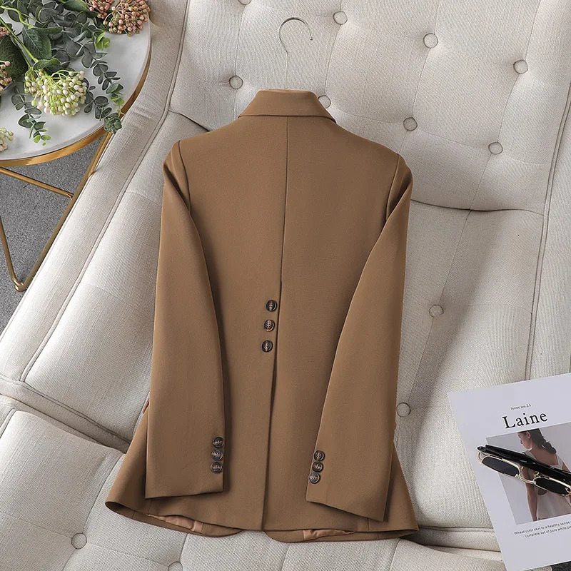 ZJYT Elegant Chic Blazer Mujer Women Coat Jacket Office Lady Casual Outerwears Veste Femme Autumn Korean Fashion Casaco 240712