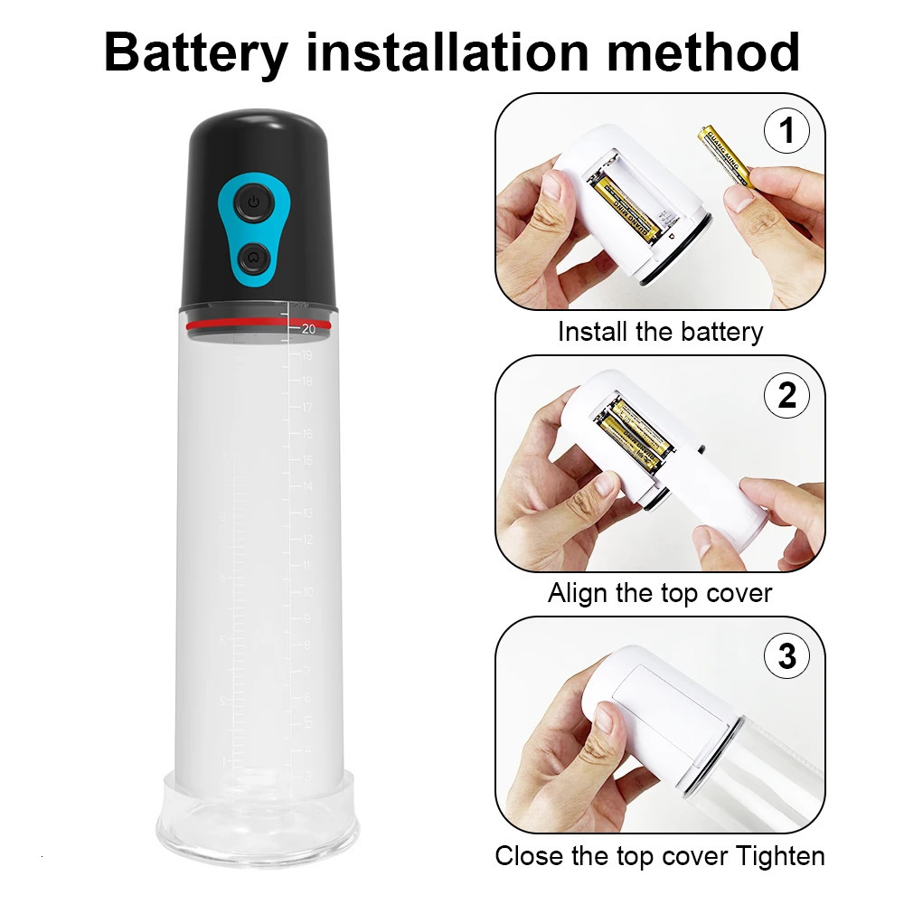 Electric Penis Pump Enlarger Vacuum Sex Toys for Men Male Masturbator Penile Bigger Trainer Enlargement 240711