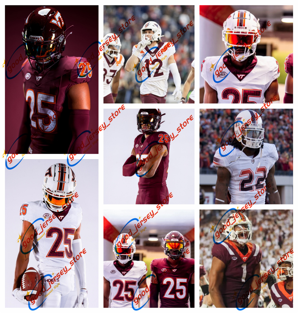 NCAA College Virginia Tech Hokies Football Jersey Michael Vick Grant Wells Keshawn King Hollifield Peoples Smith Gallo Black Holston Lofton Keller 2024 new