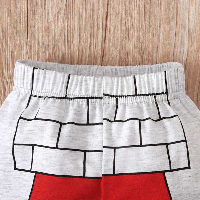Boys Christmas Pajamas 100% Cotton Childrens Santa Claus Pjs Preschool Clothing Long Sleeve 2-piece Set Pajamas 2-7T DS29W240716