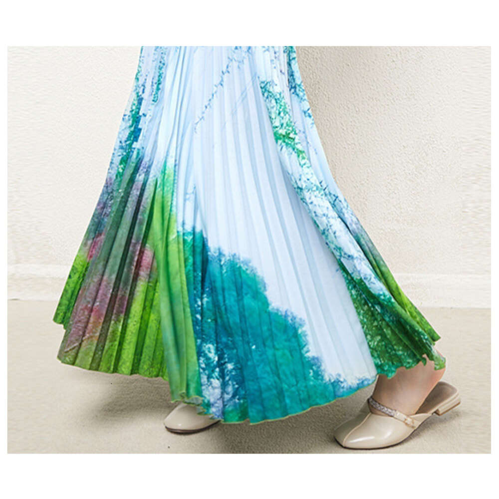 Zip Up New Product New Arrival French High Elasticity Gentle Wind Washable Non-ironing Business Affairs New Pattern Printing Solid Waist Linen