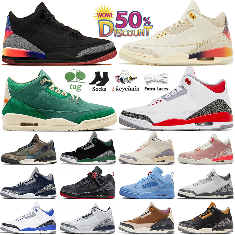Palomino 3s Fire Red Women Mens 3 Basketball Shoes Lucky Green Mars Stone Hide N Sneak A Ma Maniere J Balvin Medellin Sunset Trainers Sports Sneakers