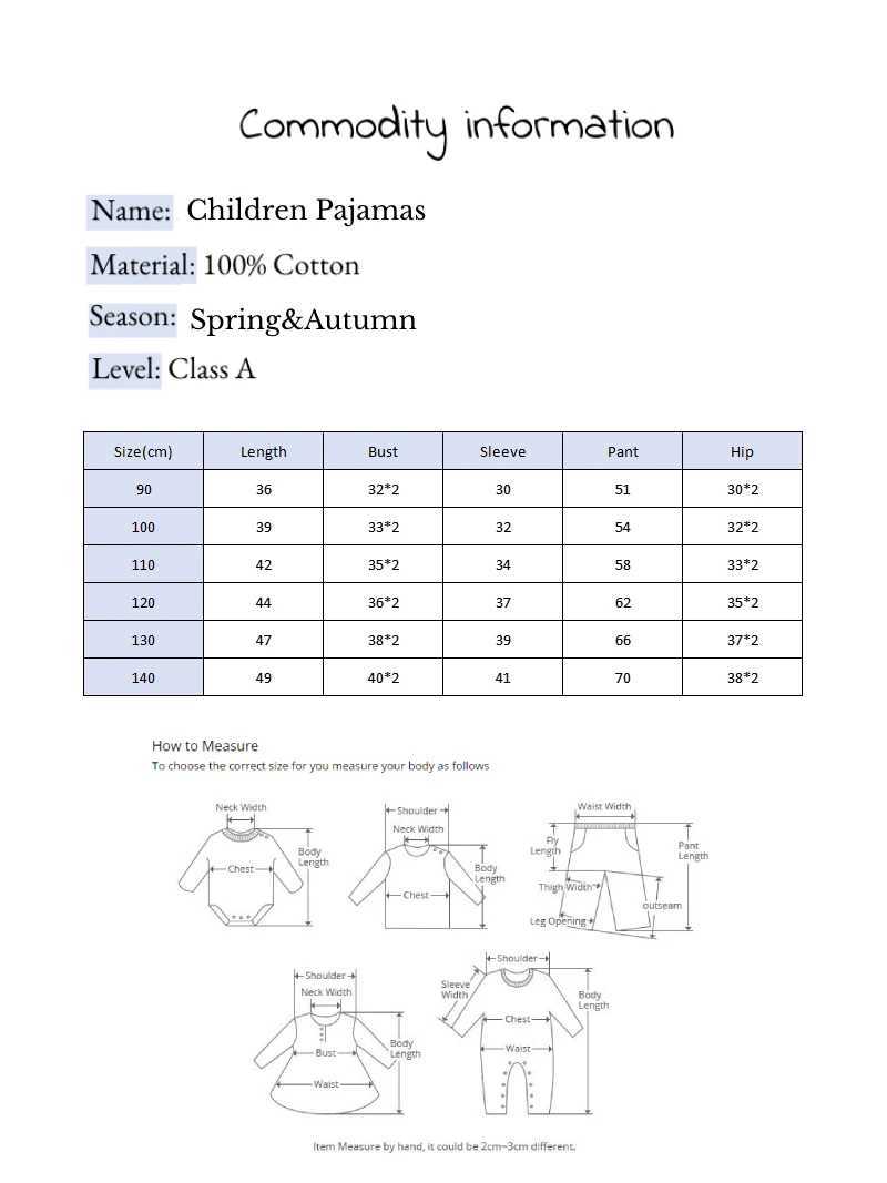 Spring and autumn childrens sleepwear boys and girls long sleeved two-piece cotton sleepwear childrens sleepwearW240716