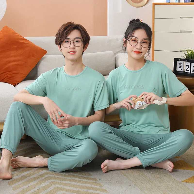Summer Boys Solid Pajamas Children Sleepwear Teenage Modal Night Pajamas Clothes Suit Pijamas for Kids Girl 9 10 12 16 18 YearsW240716