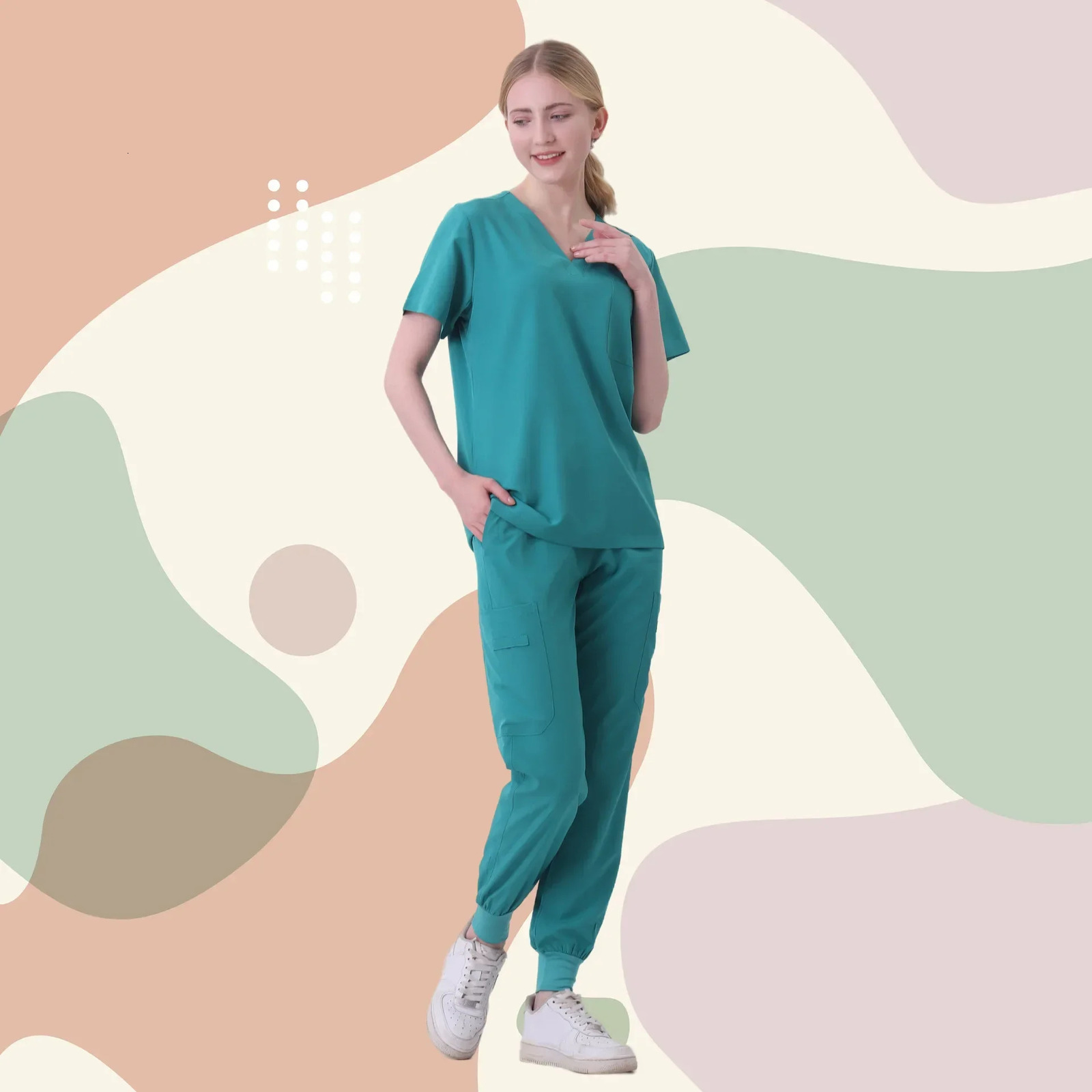 Wholesale Operating Room Uniform Scrubs Hospital Working Scrubs Set Supplies Nurse Dental Surgery Suit Workwear 240715