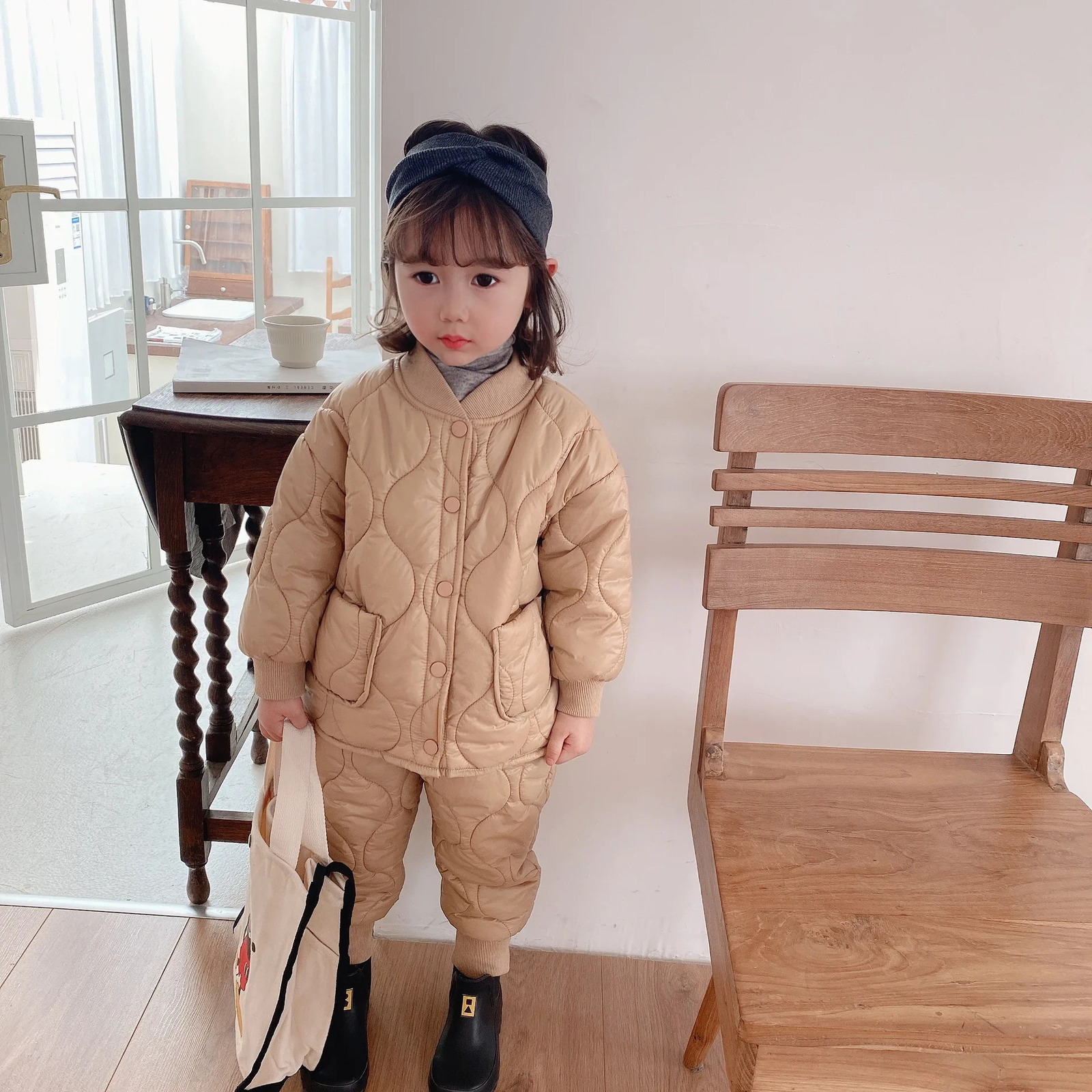 1-6 Years Old Kids Baby Winter Clothes Sets Boys Girls Warm Padded JacketPants 2 Pieces Suit Autumn Korean Casual Outfits 240713