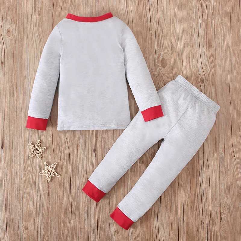 Boys Christmas Pajamas 100% Cotton Childrens Santa Claus Pjs Preschool Clothing Long Sleeve 2-piece Set Pajamas 2-7T DS29W240716