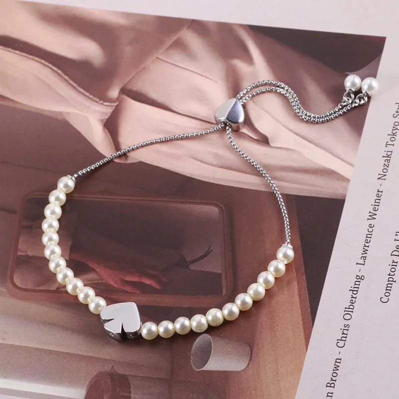 Spade Jewelry 1 1 Quality Ajust Pearl Bracelets For Women gold 18k original bracelet 240719