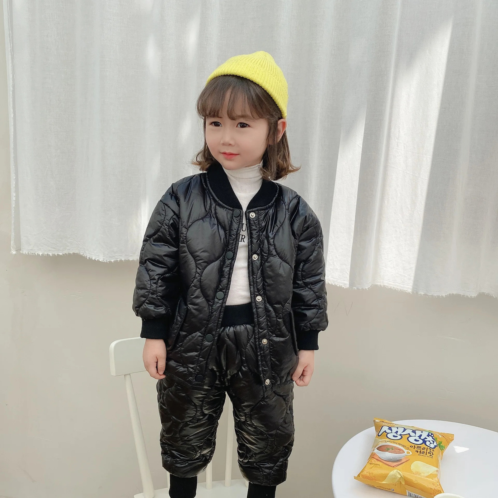 1-6 Years Old Kids Baby Winter Clothes Sets Boys Girls Warm Padded JacketPants 2 Pieces Suit Autumn Korean Casual Outfits 240713