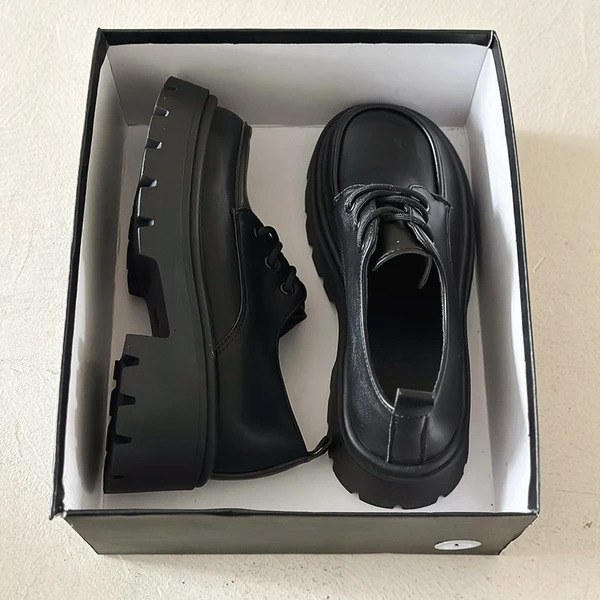 Winter Shoes Women Female Footwear Casual Sneaker Oxfords Autumn Black Flats Clogs Platform Round Toe Loafers With Fur British S 240708